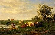 Gerard Bilders Cows in the meadow Spain oil painting artist